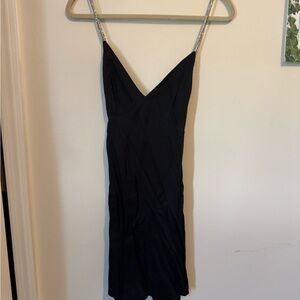 H&M Black Mini Dress with Silver Accents